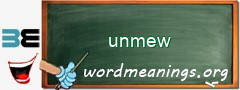 WordMeaning blackboard for unmew